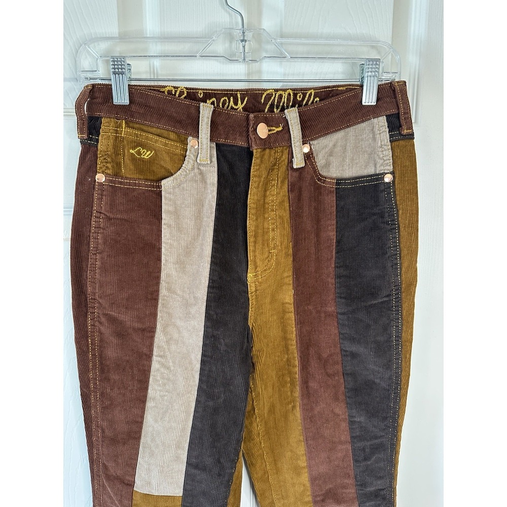 NEW Wrangler x Lainey Wilson Patchwork Corduroy Flare Bell Bottoms Womens 28x 42 - Picture 3 of 8